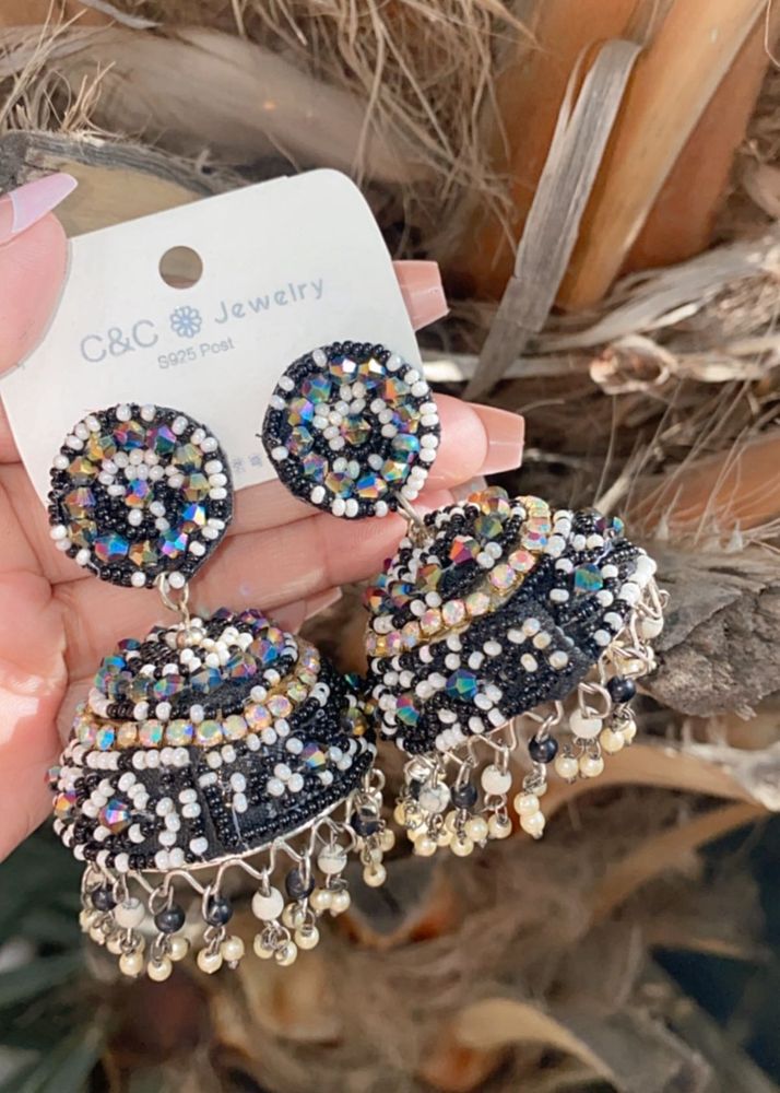 Beaded Jhumka Earrings