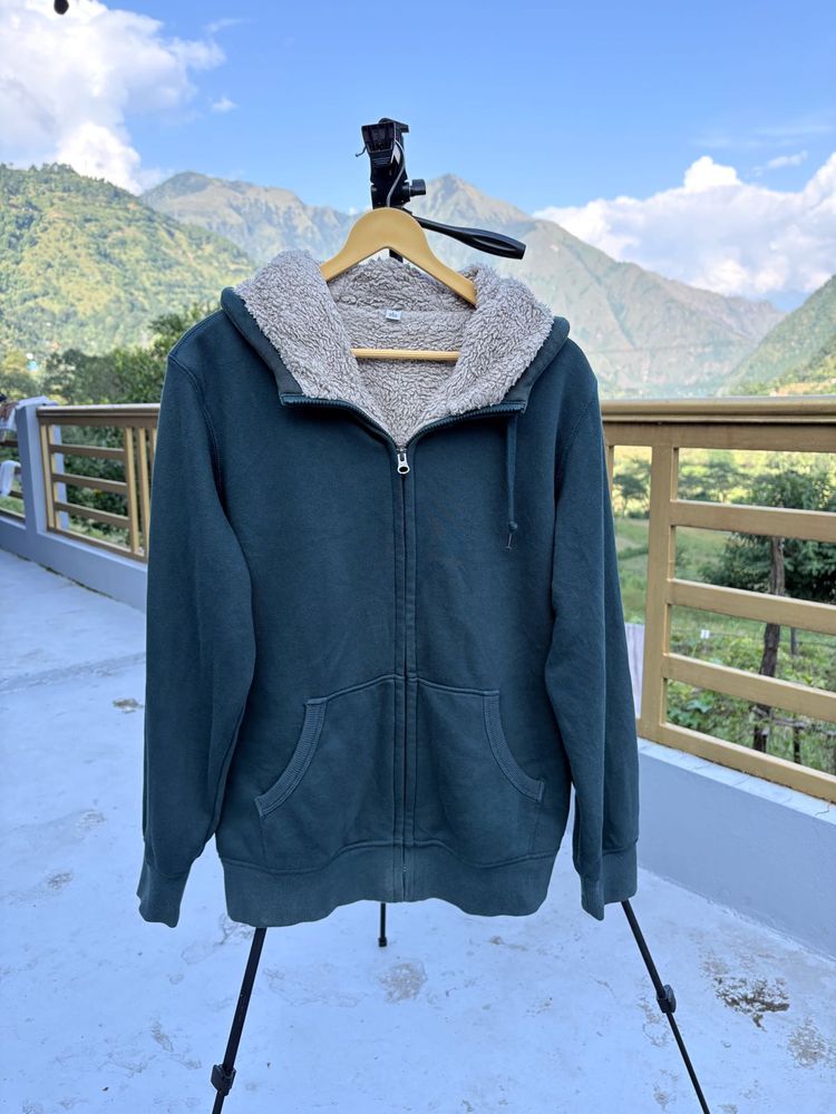 UNIQLO unisex Sherpa Lined Zip-Up Hoodie
