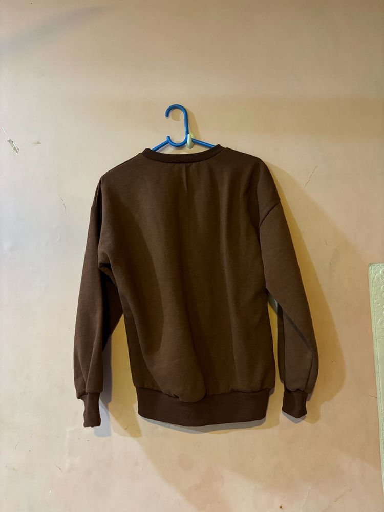 Brown Crew Neck Sweatshirt