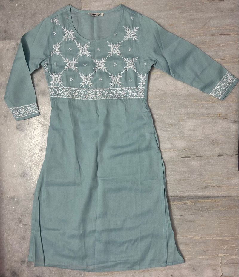 Embroidered Cotton Kurta
