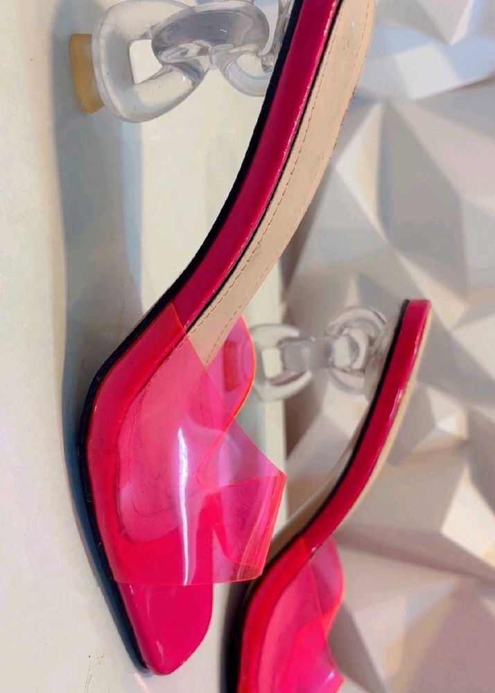 Hot Pink Strappy Heels