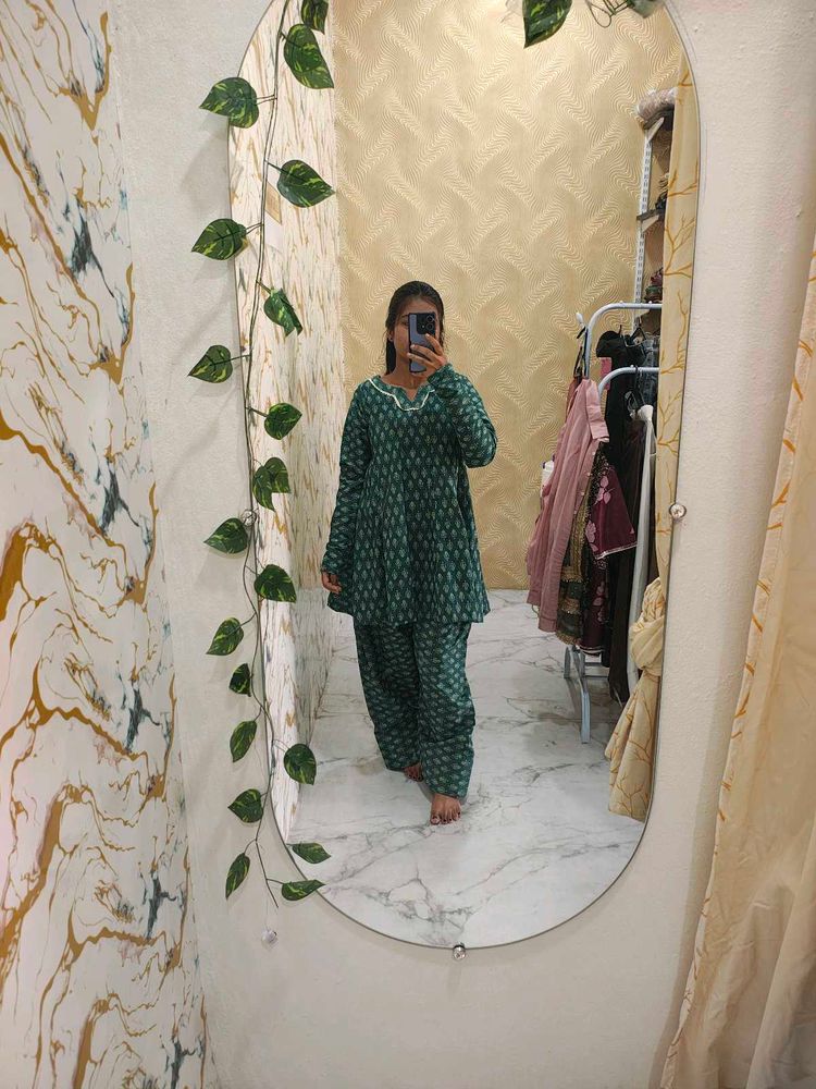 trendy farshi with anarkali style kurti set