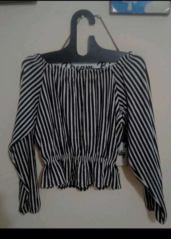 Striped Off-Shoulder Top