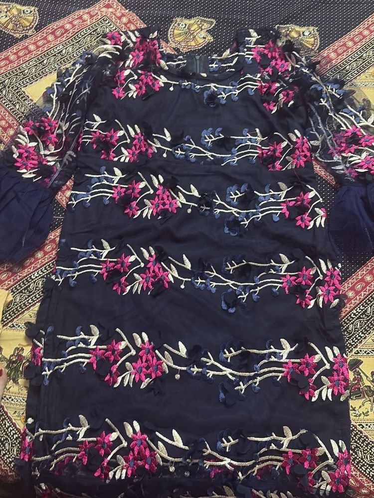 Elegant Embroidered net Kurta