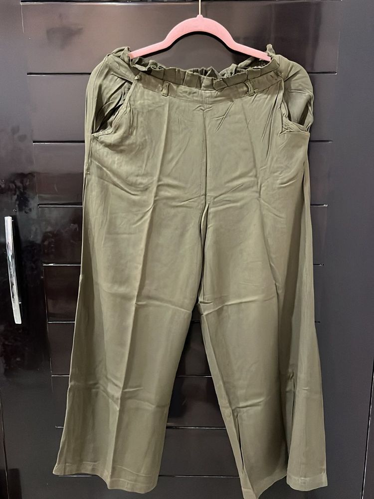Olive Green Pants Without Belt
