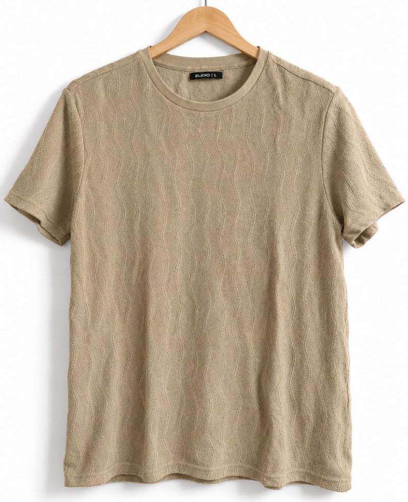 Zudio Textured Casual T-Shirt