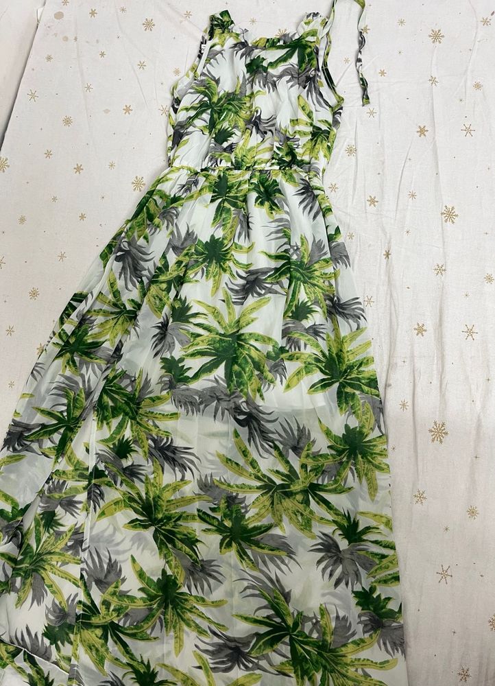 Tropical Print Maxi Dress