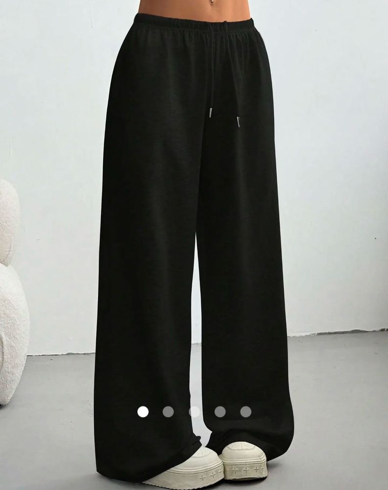Black Wide Leg Lounge Pants