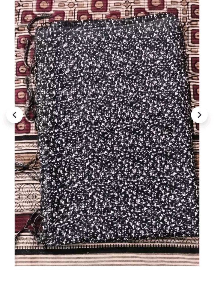 Elegant Black and White Saree