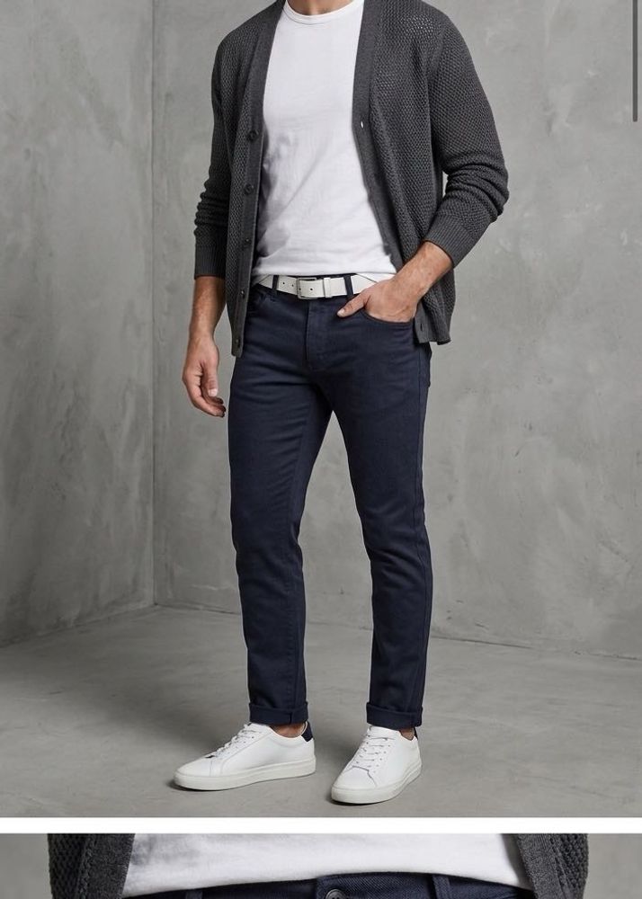 Men's Navy Blue Slim Fit Jeans