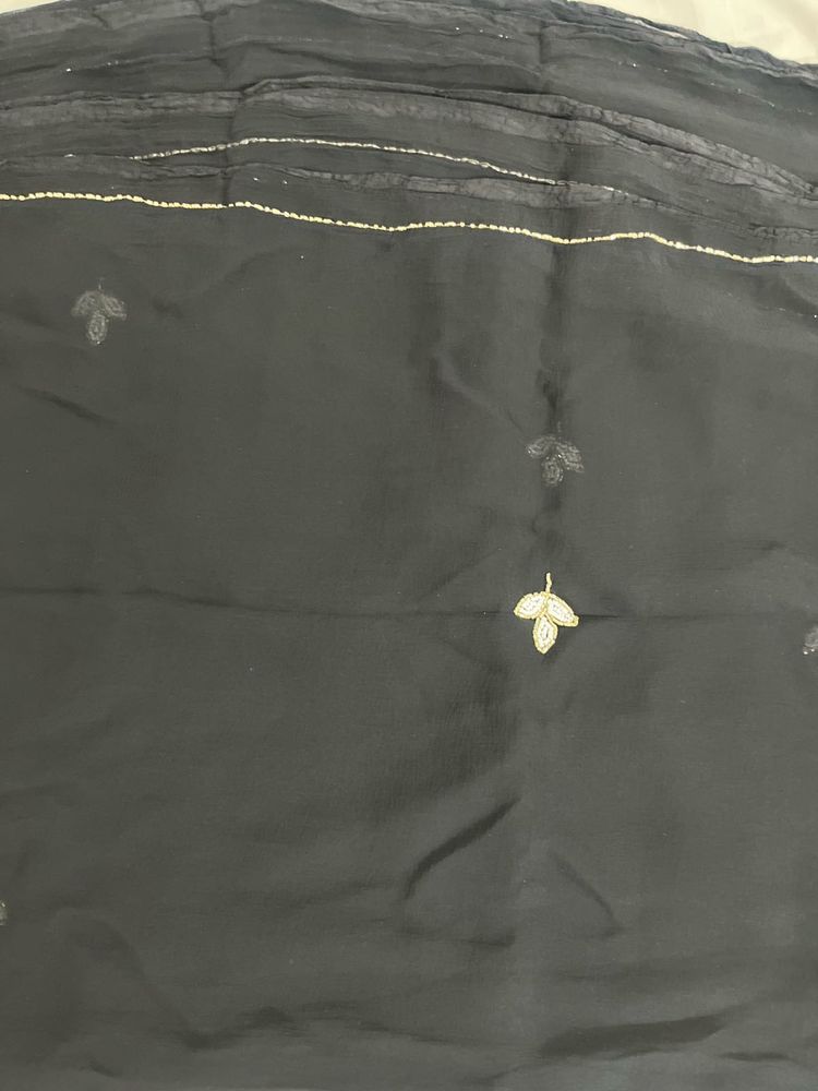 chiffon saree (black)