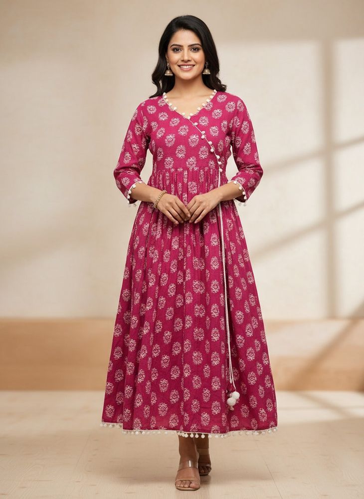 Elegant Floral Print Kurta