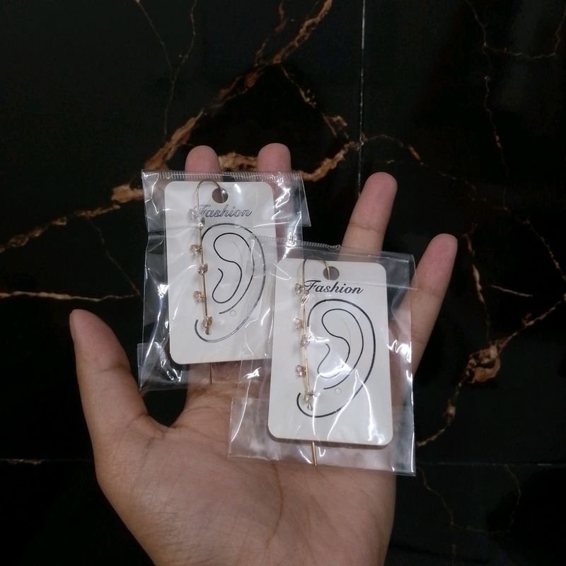 Just 1 Left Pair Of Crystal Earcuffs
