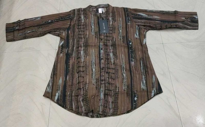 Brown Patterned Shirt