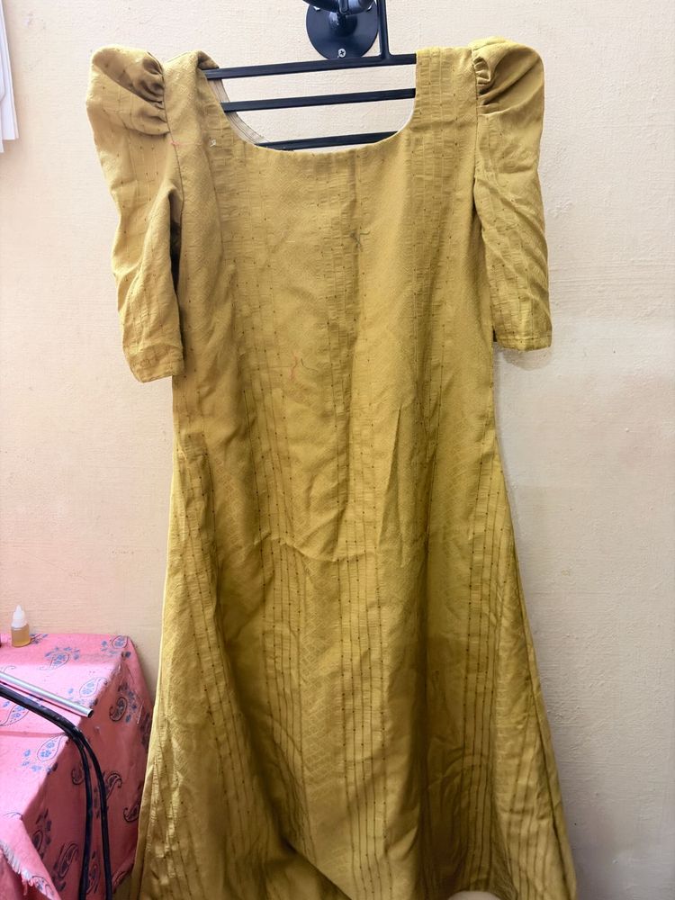 Yellow Embroidered Kurta