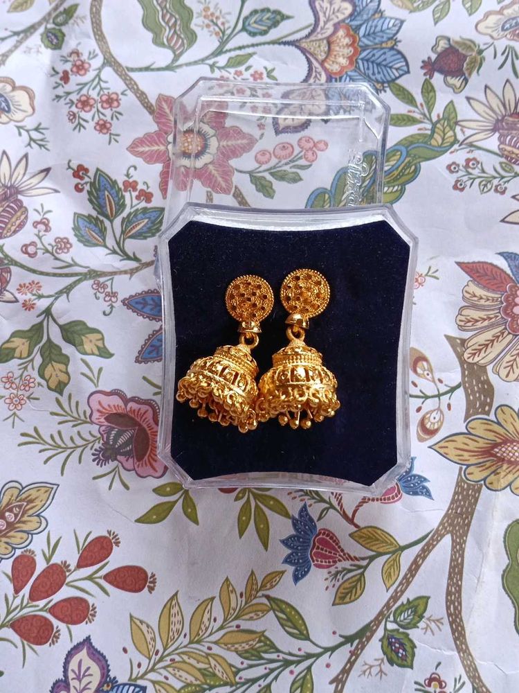 ✴️22kt Gold plated Jhumka Earrings🤩