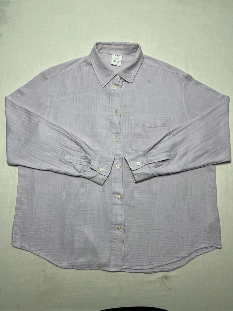 Big Sized GAP Light Purple Button-Up Shirt