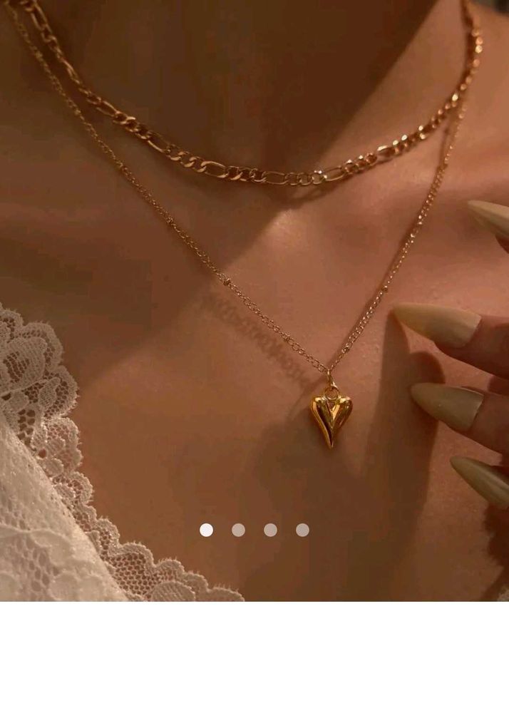 Layered Gold Heart Necklace