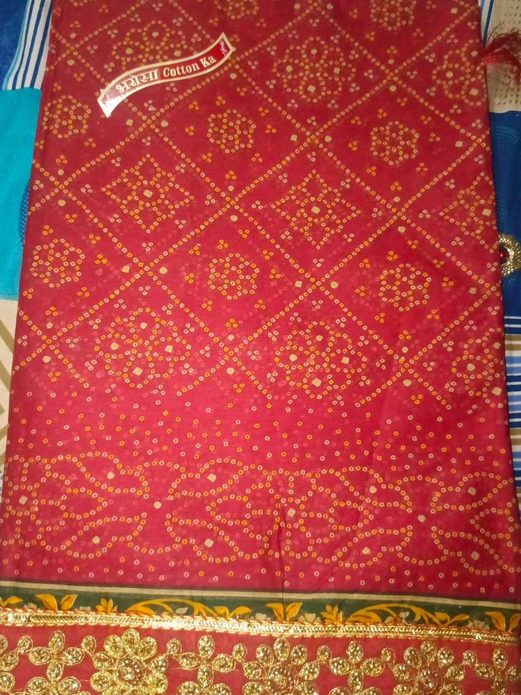 Traditional Bandhani Cotton Saree