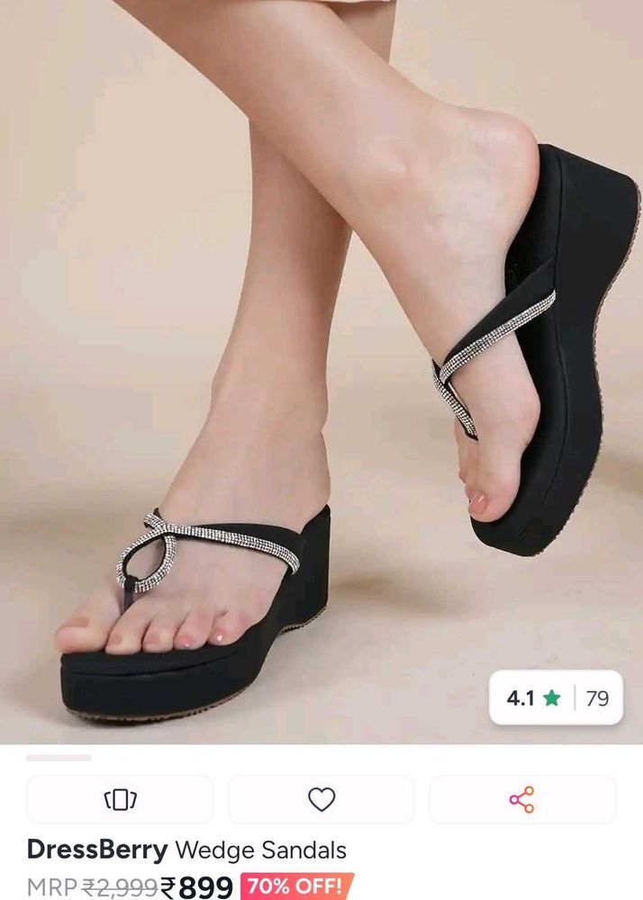 Sparkling Wedge Sandals