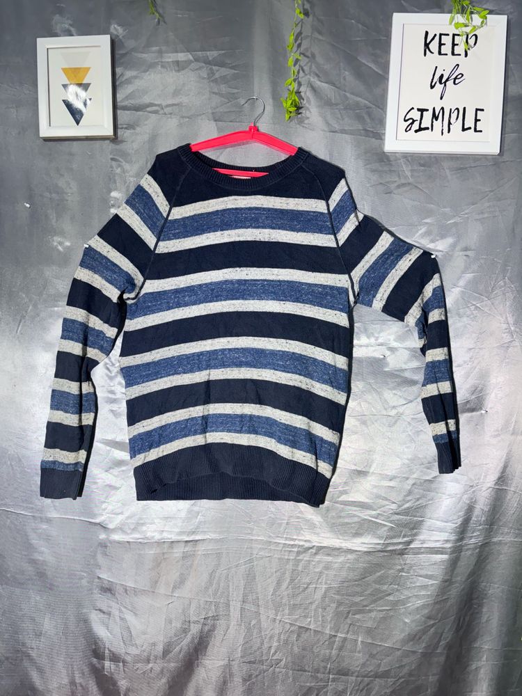 Men's Striped Knit Sweater