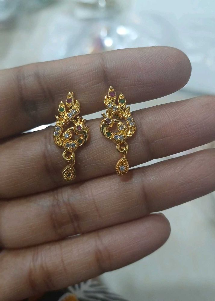 micro Gold Plated  screw back earrings
