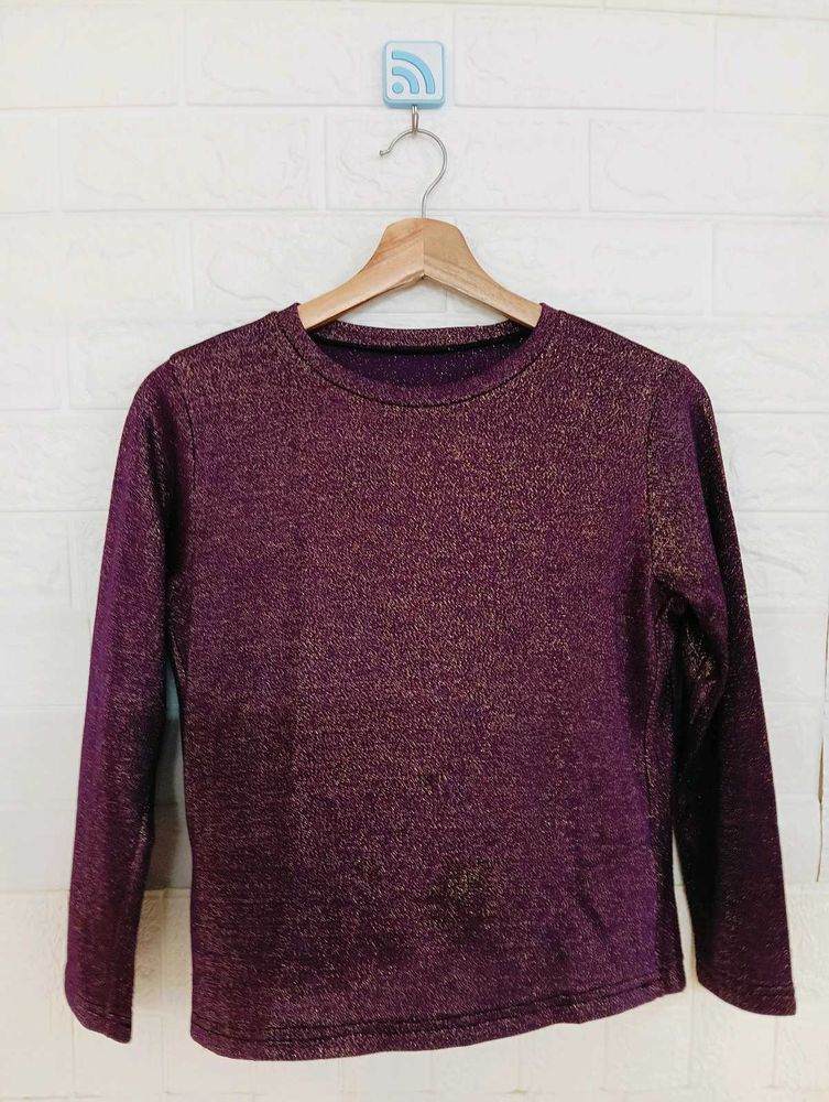 Sparkly Purple Long Sleeve Top