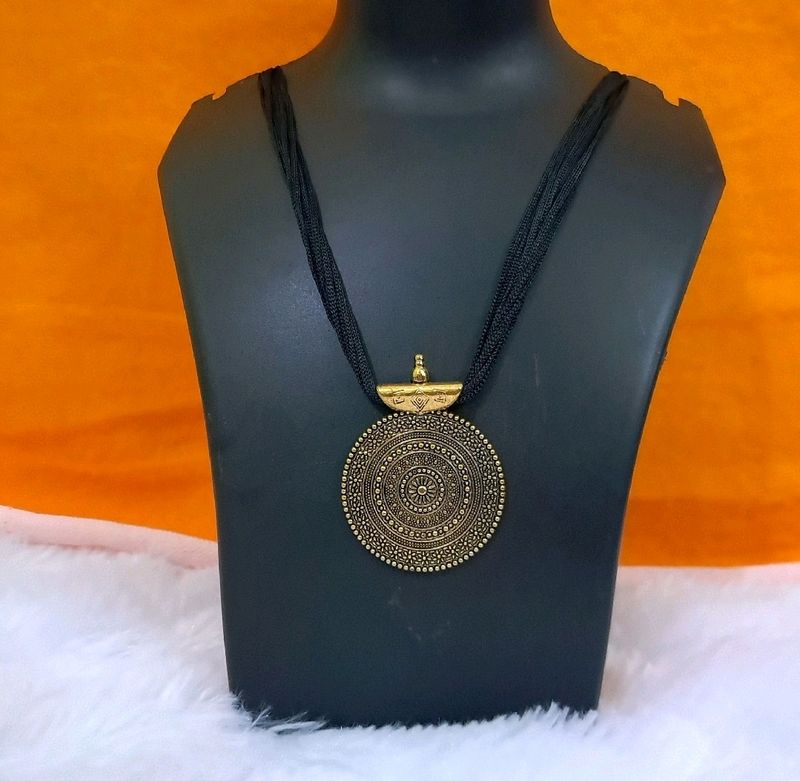 Oxidised Golden Necklace