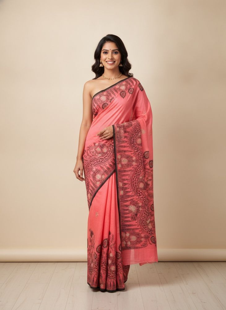 Cotton Silk Embroidery Saree