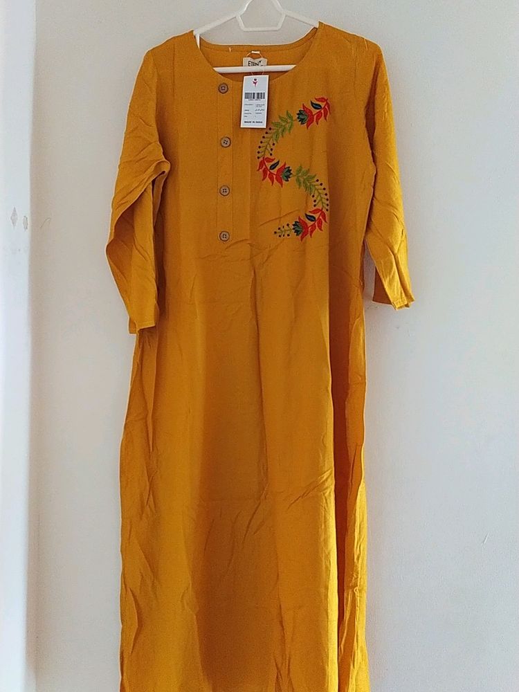 Mustard Yellow Kurti