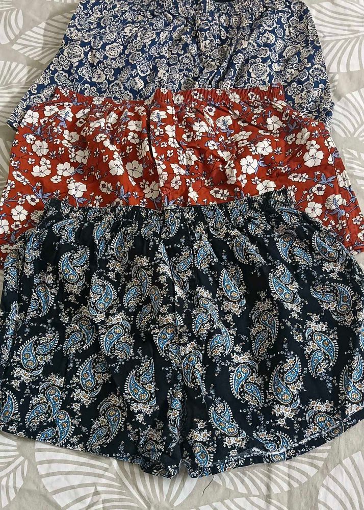 Cute Printed Shorts - Set of 3
