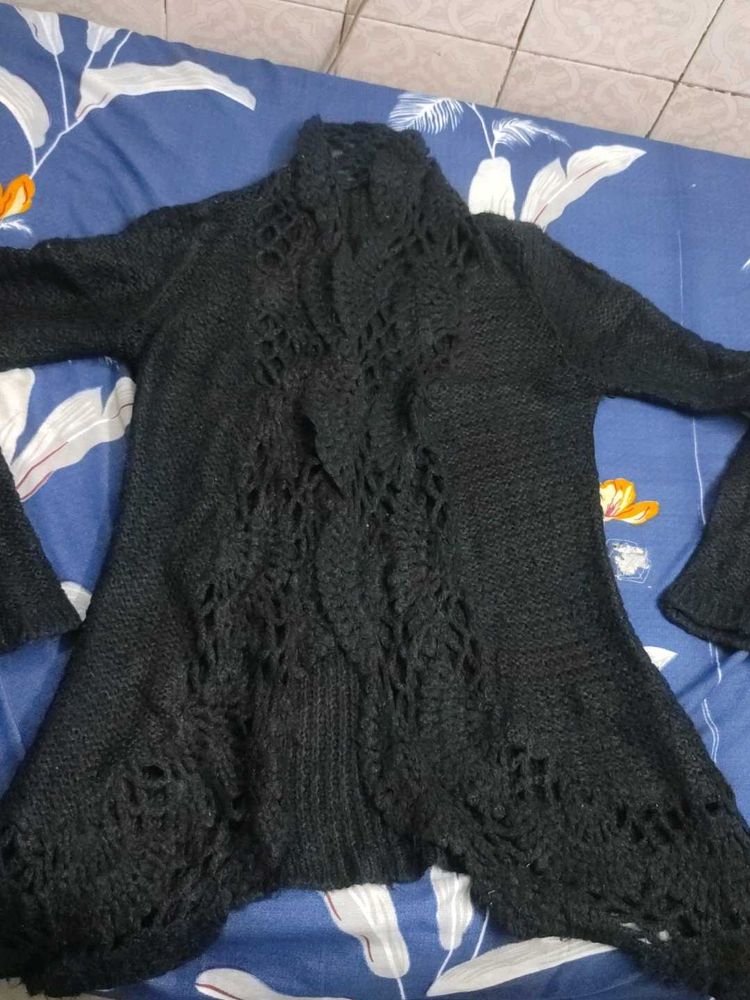 Black Knit Cardigan