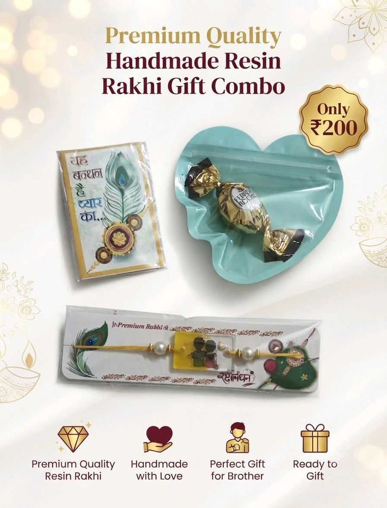 Primium Resin Rakhi Set