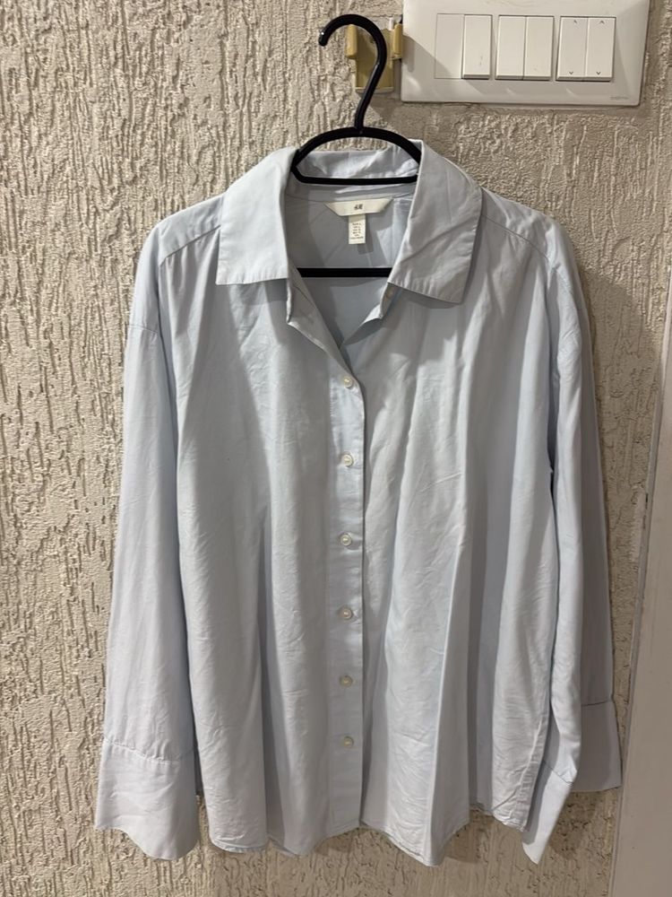 Light Blue H&amp;M Button-Up Shirt