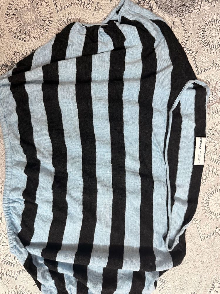 Bershka Striped one shoulder top