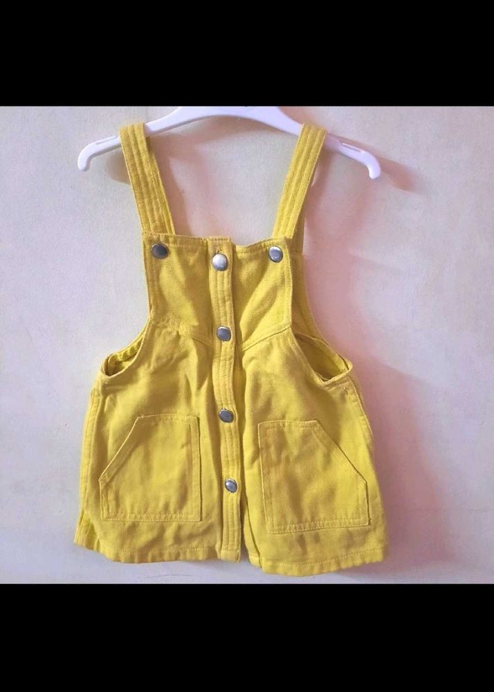 HOP Baby Denim Pinafore Dress | Length 18.5