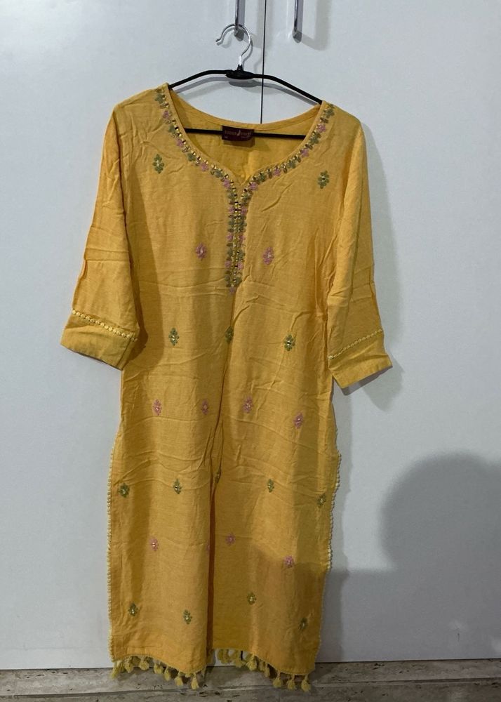 mustard kurti