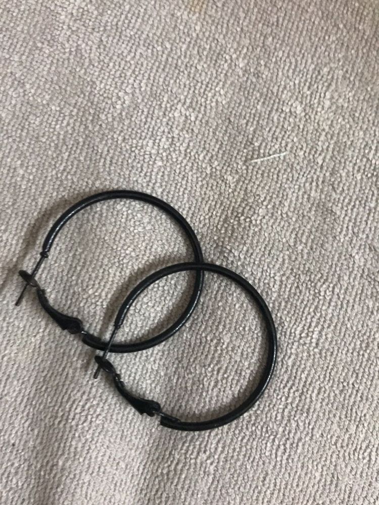 Black Earrings Hoop