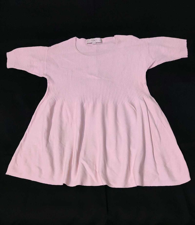 SOFT Pink Ribbed Knit Top for Girls 28 bust