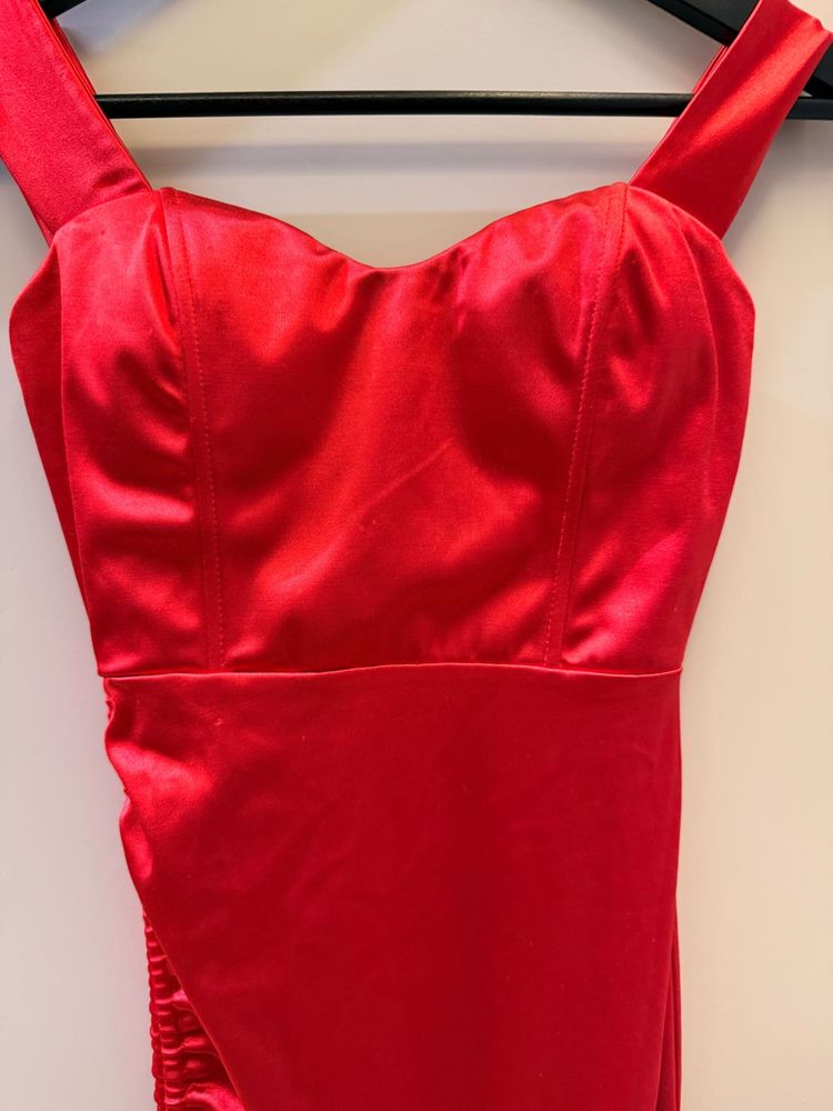 URBANIC Red Bodycon Mini Dress