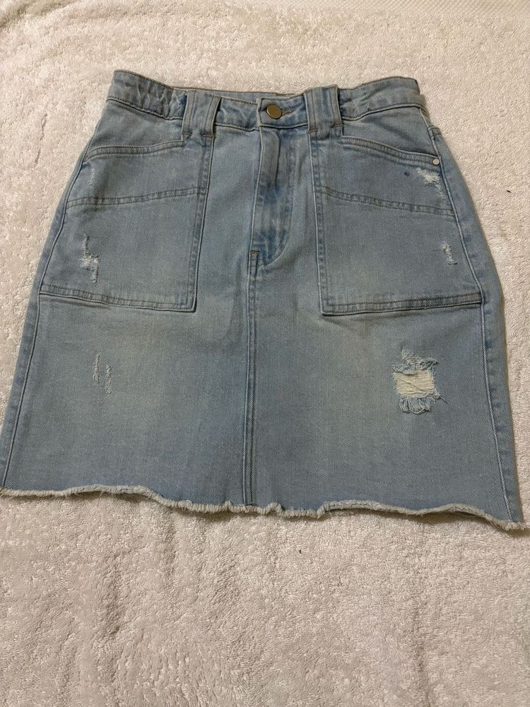 Denim Blue Skirt