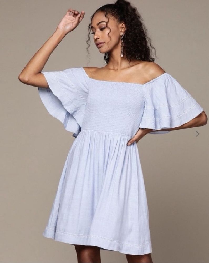 LABEL RITU KUMARShirred Fit &amp; Flare Dress with But