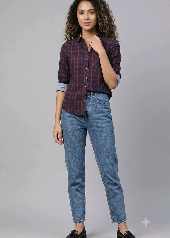 2-in-1 Reversible Cotton Chambray Shirt