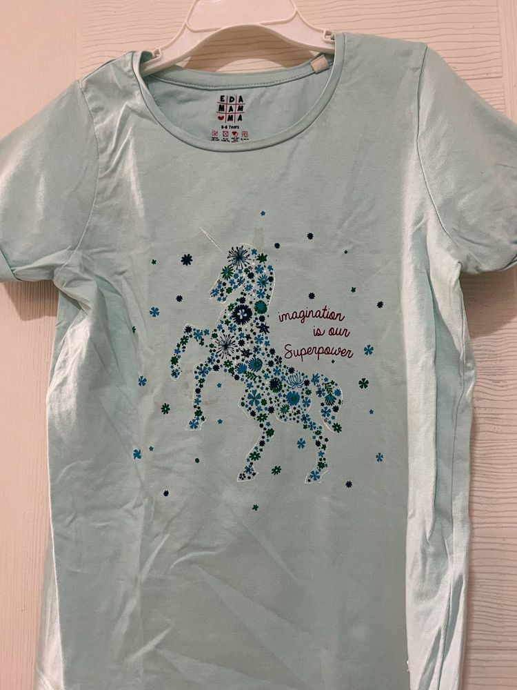 Ed A Mamma Tshirt 6-8 Yrs