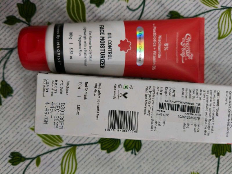 Chemist at Play Oil Control Face Moisturizer
