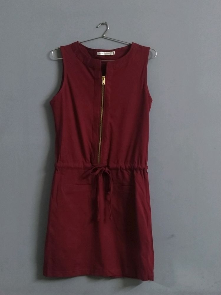 Miss Chase | Women's Maroon Sheath dress | Size XS