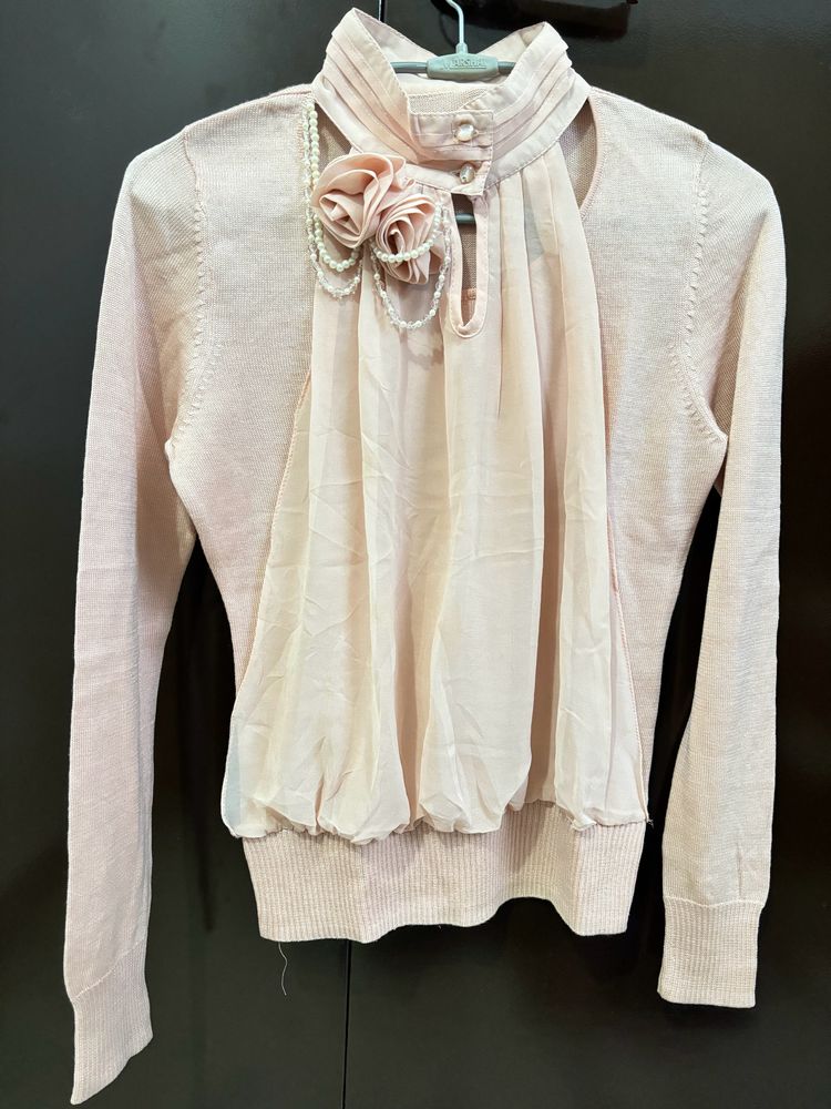 Peach/ Dull pink Colour Pre Winter Top
