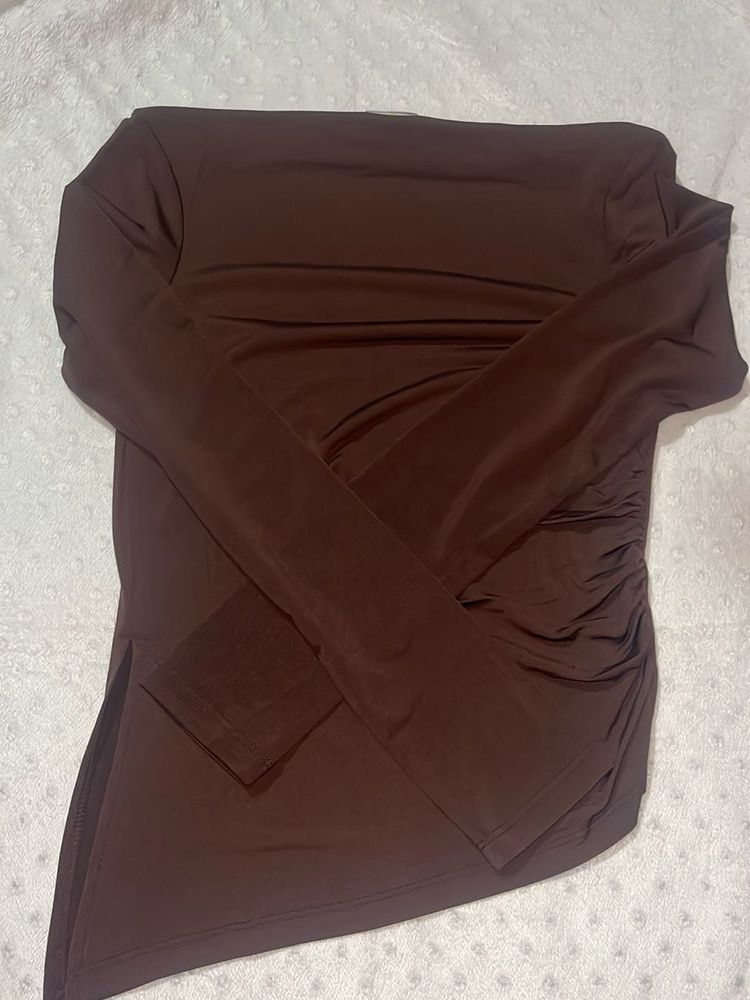 Brown Long Sleeve Top