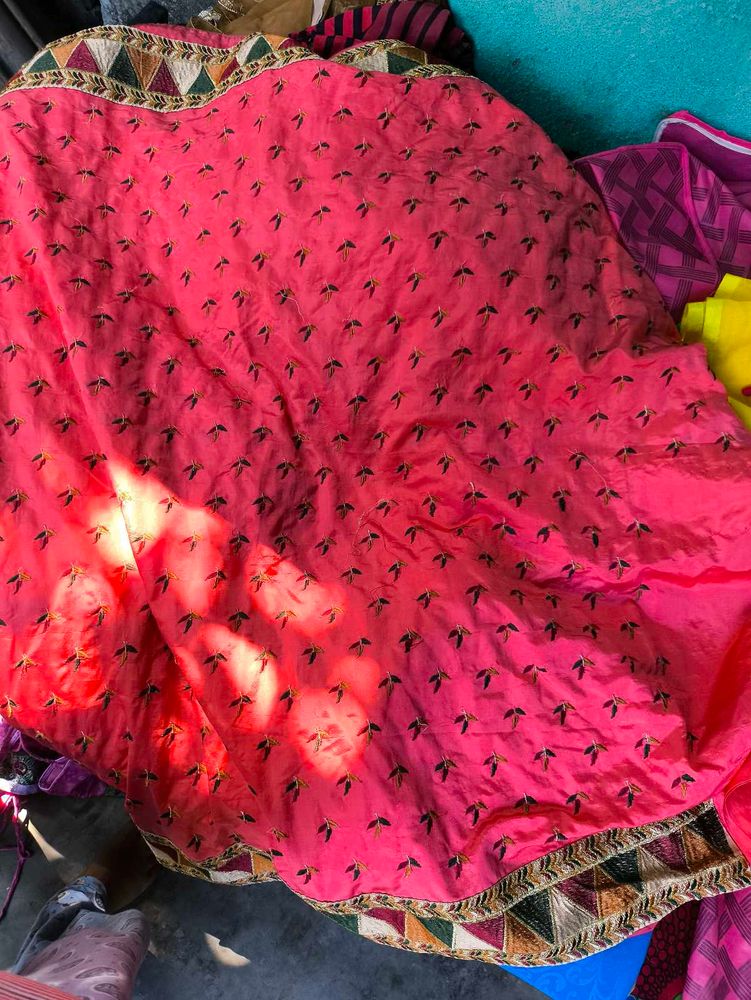 Beautiful pink saree with blouse