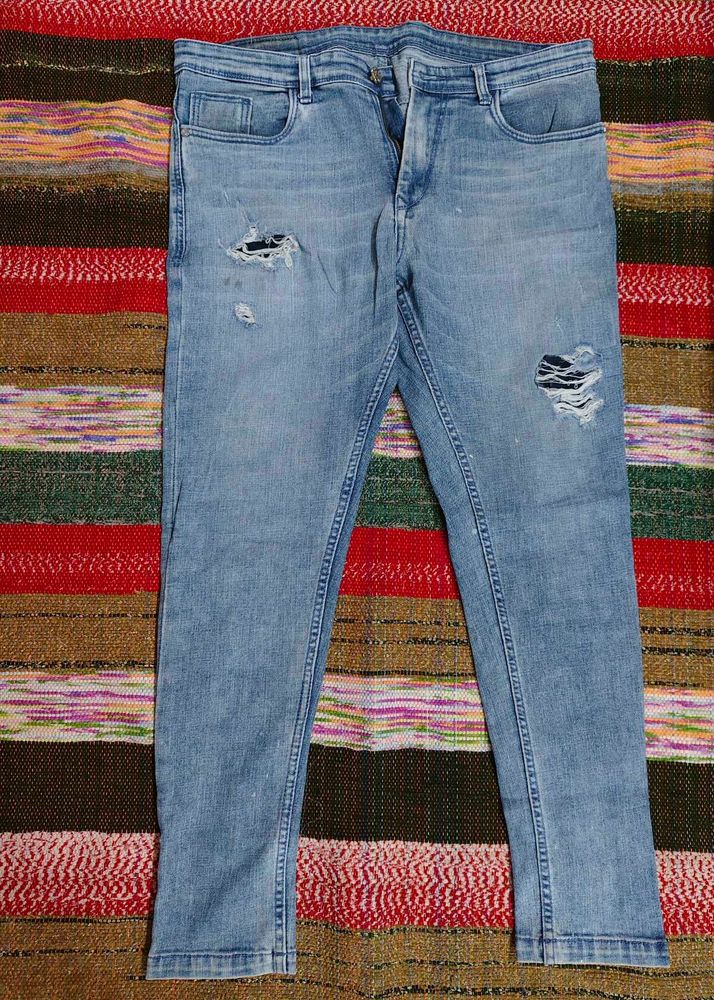 Light Wash Distressed Jeans